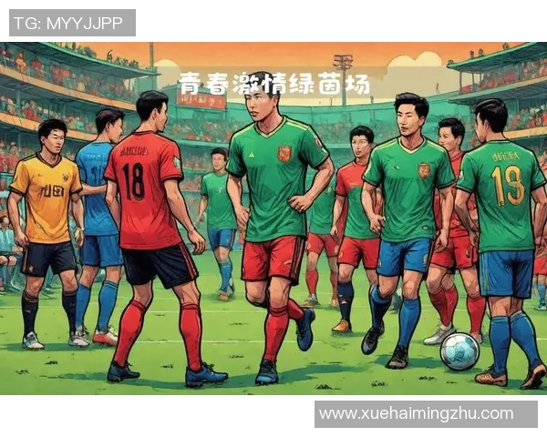 在操场上绘制足球明星的精彩瞬间与青春梦想