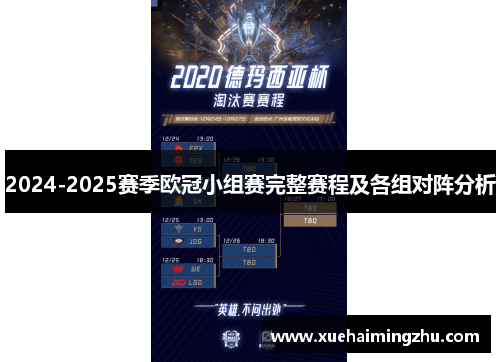 2024-2025赛季欧冠小组赛完整赛程及各组对阵分析